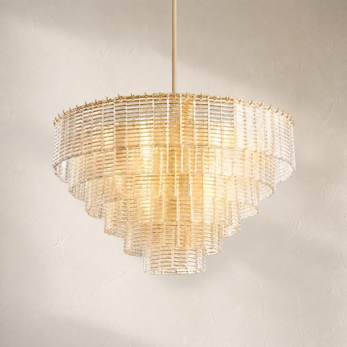 Selene Clear Glass Round Chandelier 65"