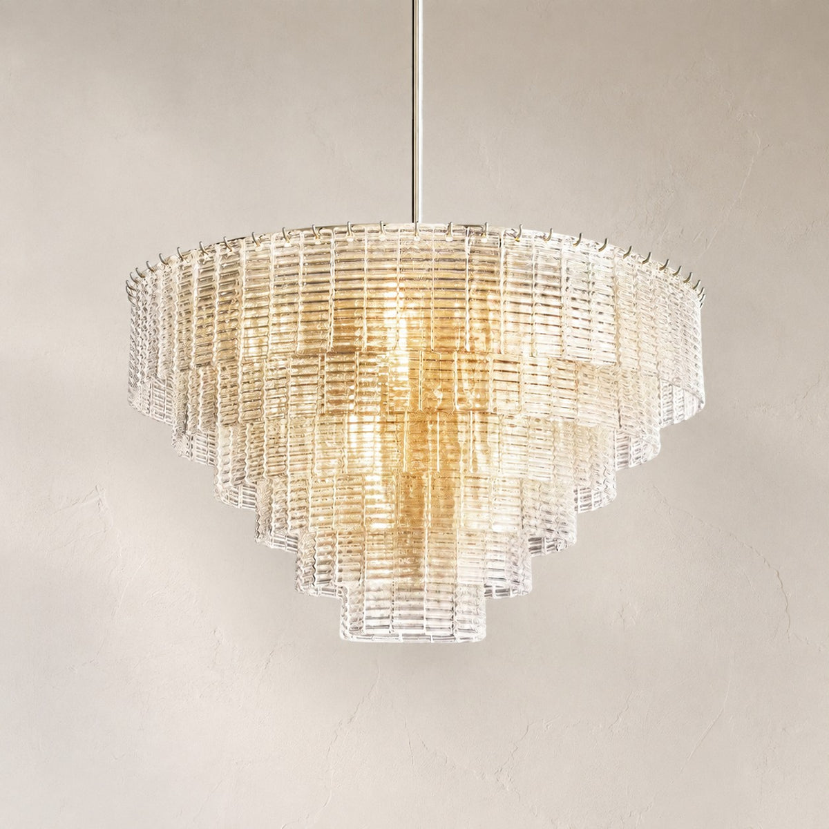 Selene Clear Glass Round Chandelier 65"