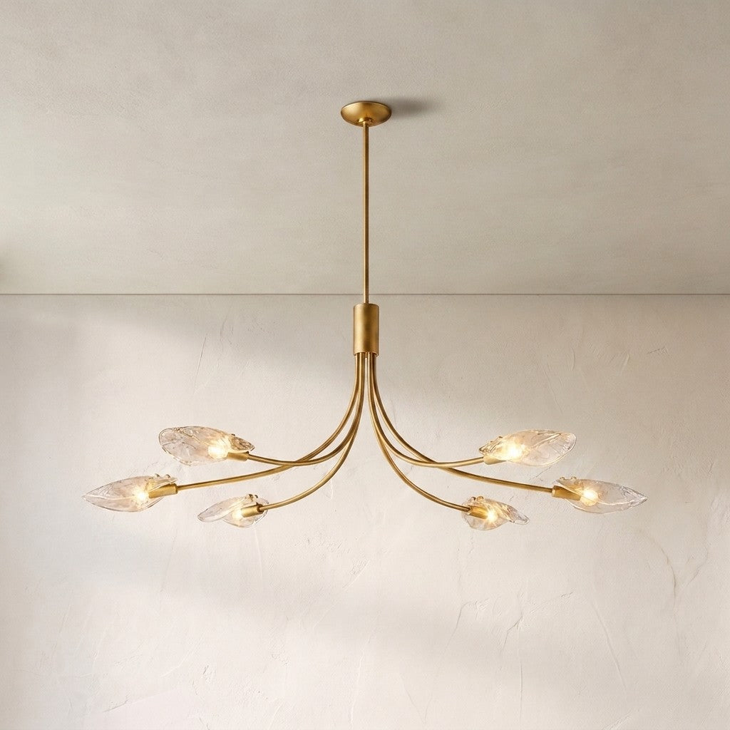 Shesara Clear Glass Linear Chandelier
