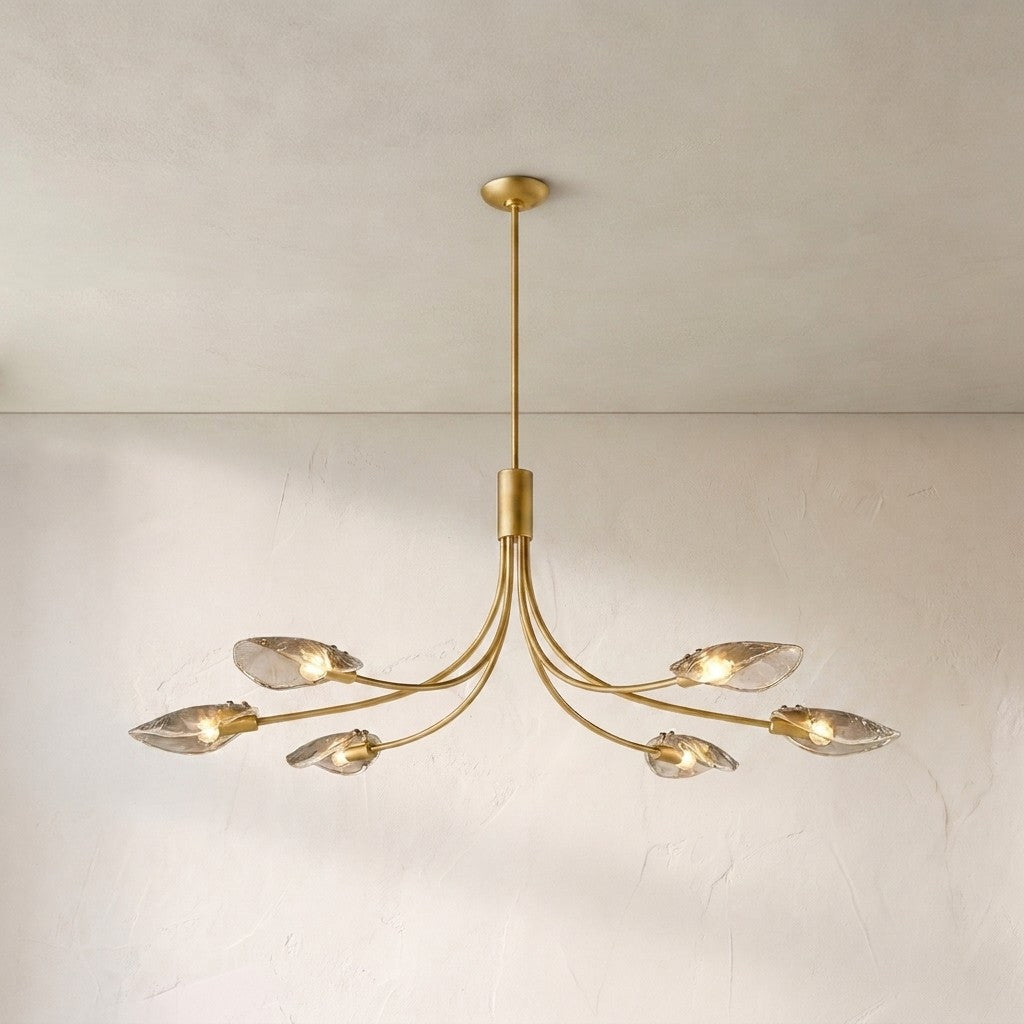 Shesara Smoke Glass Linear Chandelier