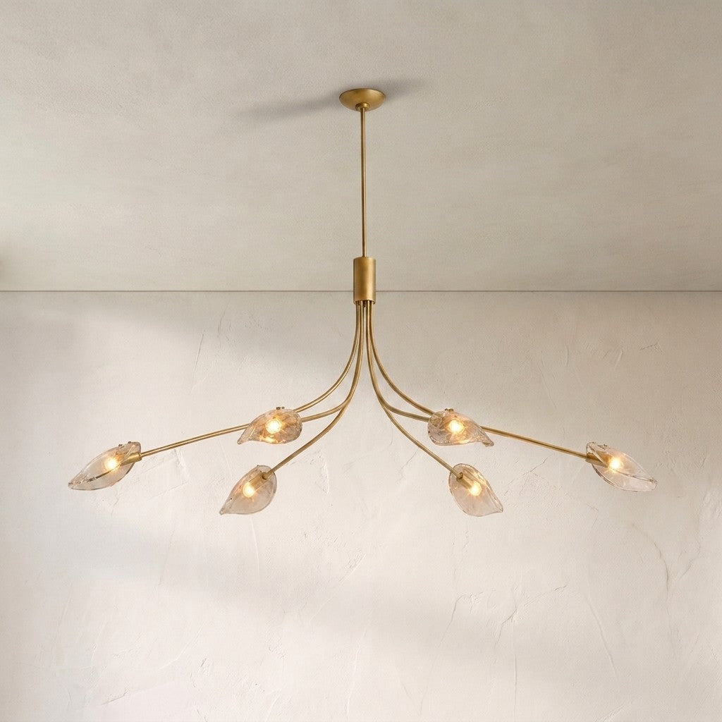 Shesara Smoke Glass Linear Chandelier