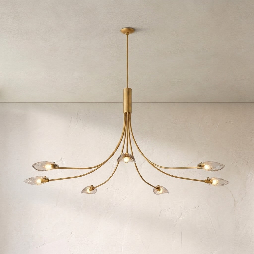 Shesara Smoke Glass Round Chandelier