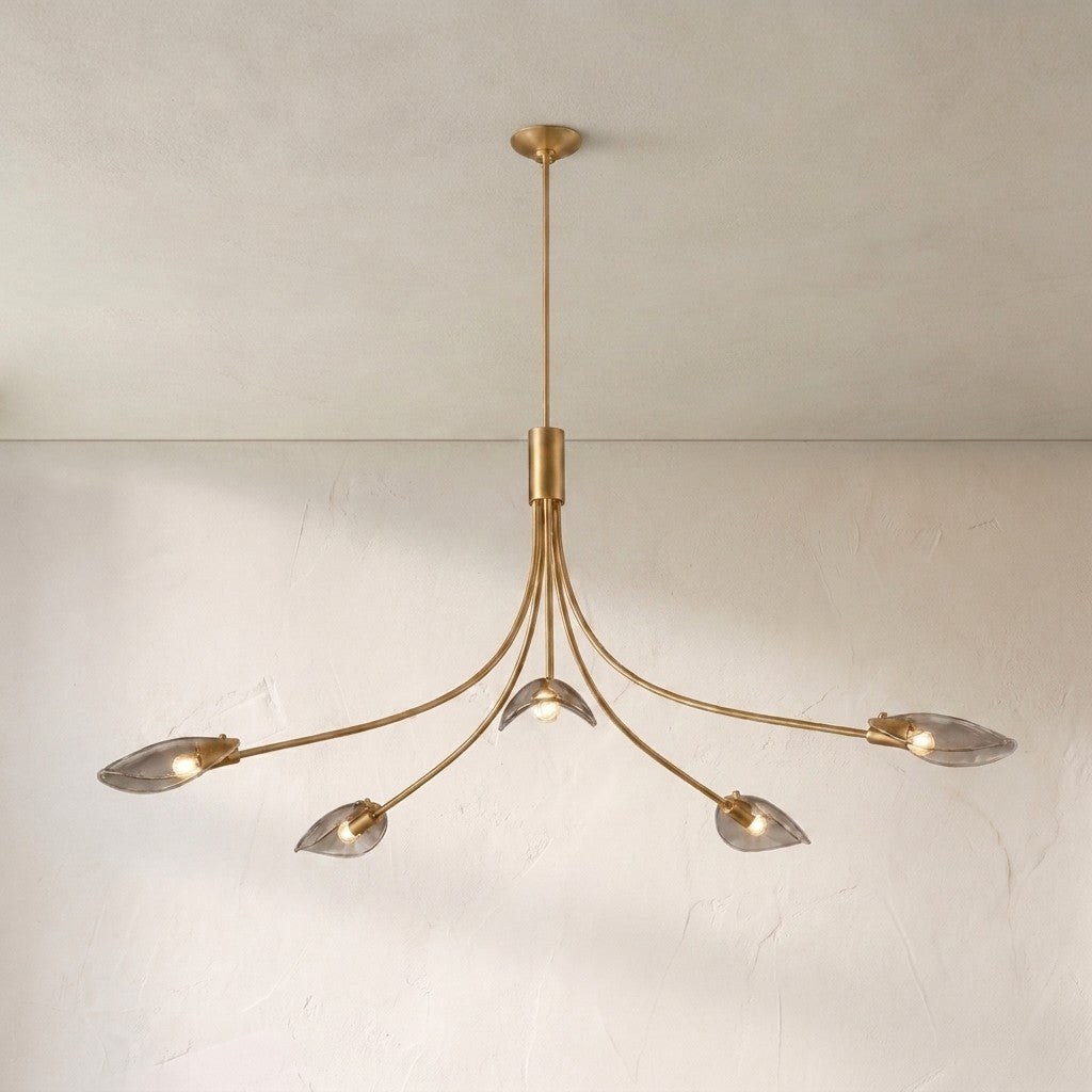 Shesara Smoke Glass Round Chandelier