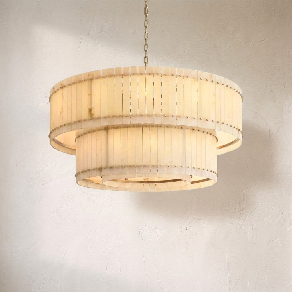 Sienna Marcus Alabaster Round Tiered Chandelier