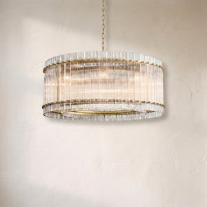 Sienna Marcus Glass Round Chandelier 37", steel