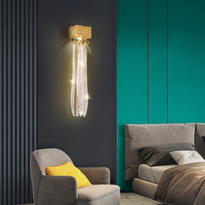 Slade Modern Branch Crystal Wall Sconce For Bedroom - view 2
