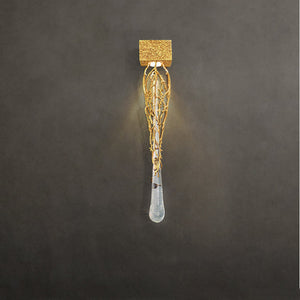 Slade Modern Branch Crystal Wall Sconce For Bedroom - view 3