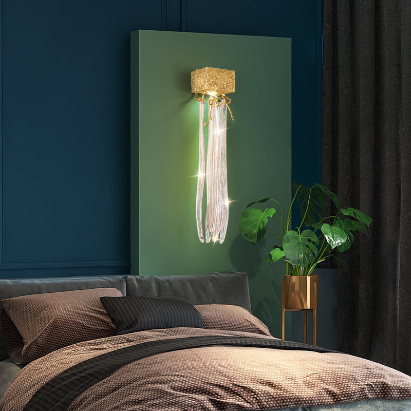 Slade Modern Branch Crystal Wall Sconce For Bedroom - view 6