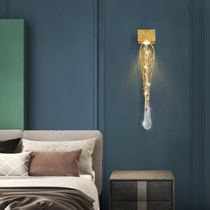 Slade Modern Branch Crystal Wall Sconce For Bedroom
