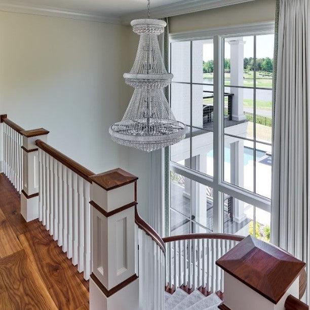 Luxury French Empire Chandelier for Villa Hall Ceiling Three-layers Crystal Light for Hotel Lobby - view 3