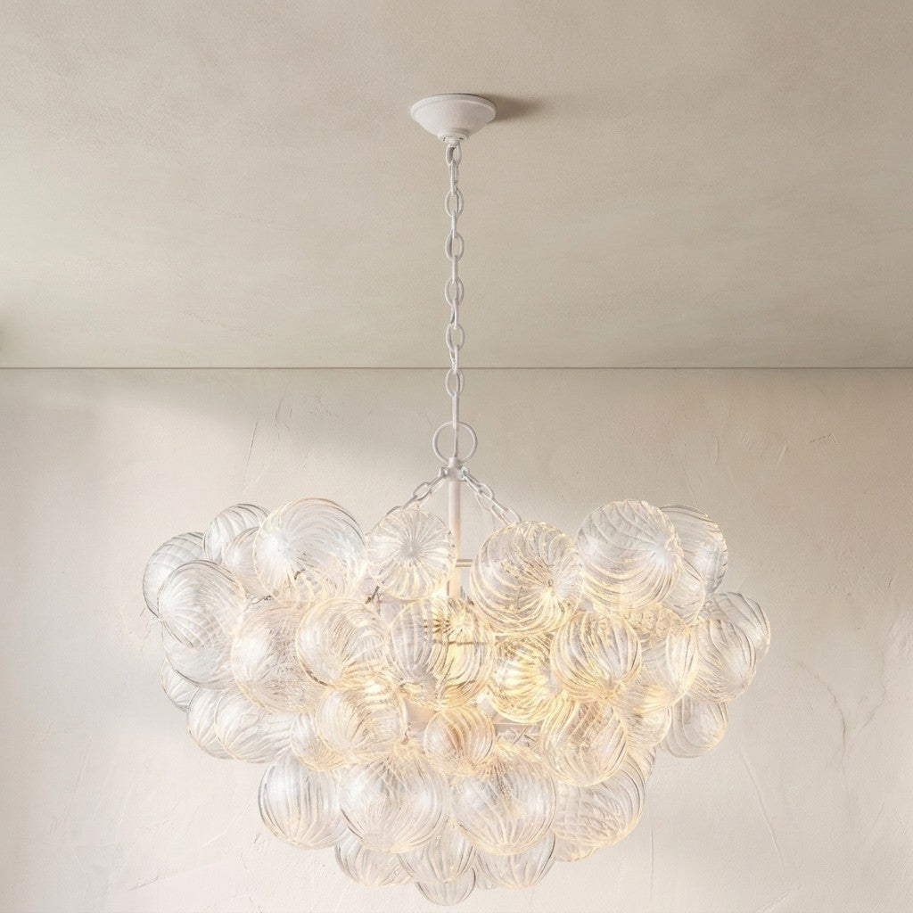 Tammy Round Glass Ball Chandelier 33"