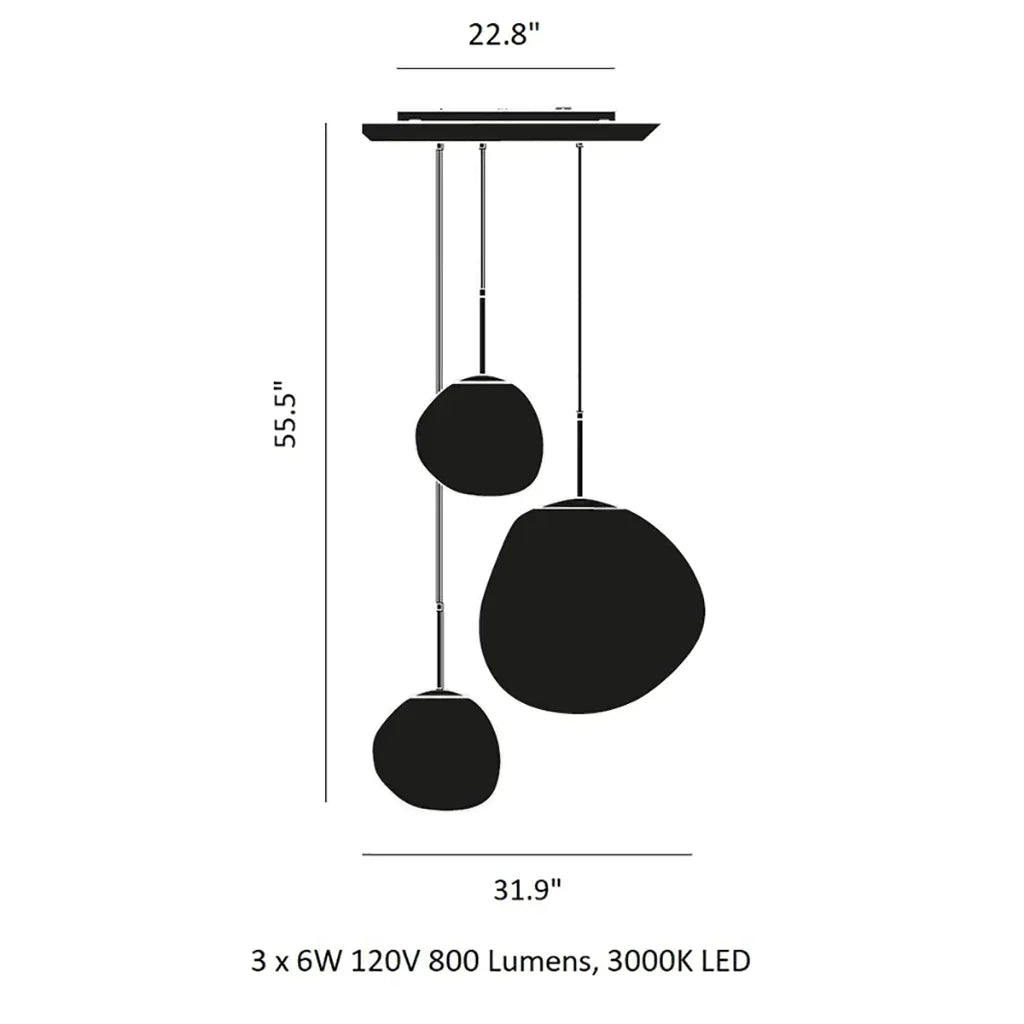 Modern Rock Glass Special Shape Pendant Lighting, chandelier - view 24