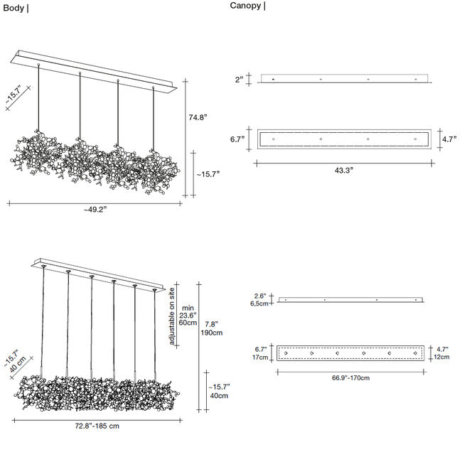 Vespera Linear Chandelier - view 2