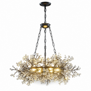 Rowan Twig Round Black Chandelier 31.5"D - view 10