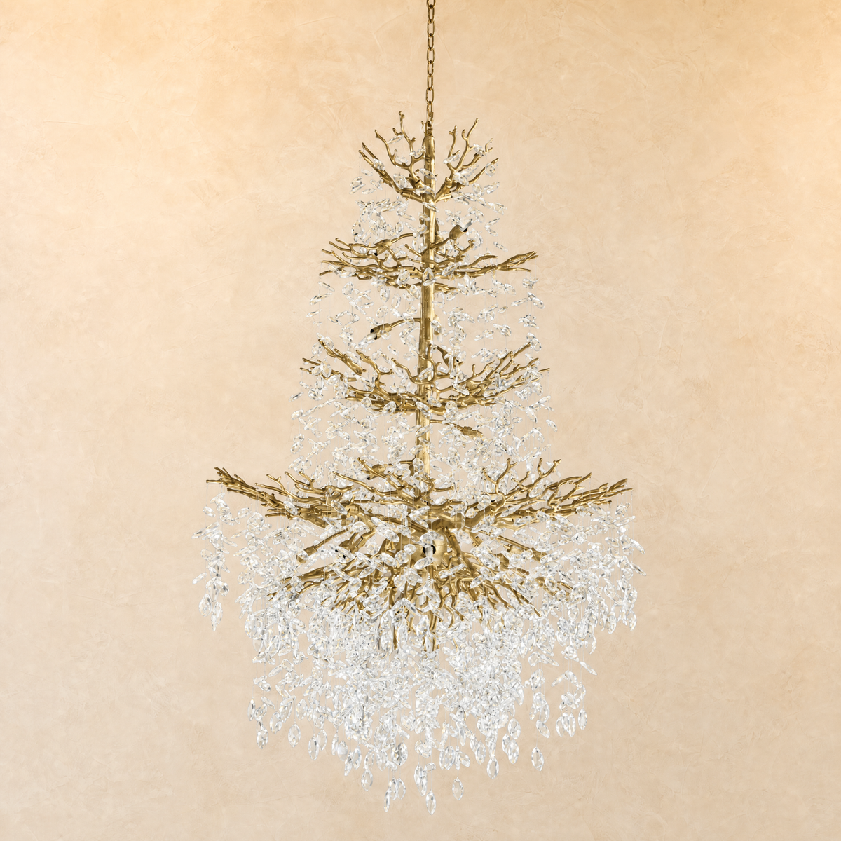 61" Gold 23-Light Tiered K9 Crystal Branch Chandelier - view 2