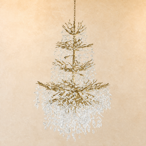 61" Gold 23-Light Tiered K9 Crystal Branch Chandelier - view 2