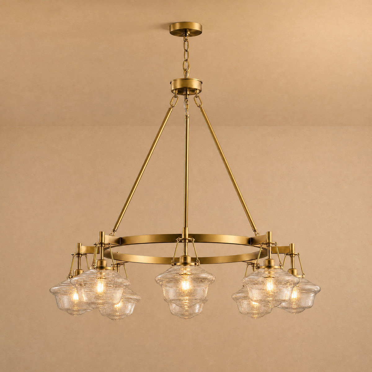 Bubble Glass 8-Light Round Pendant D1000, chandelier