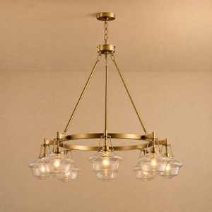 Bubble Glass 8-Light Round Pendant D1000, chandelier