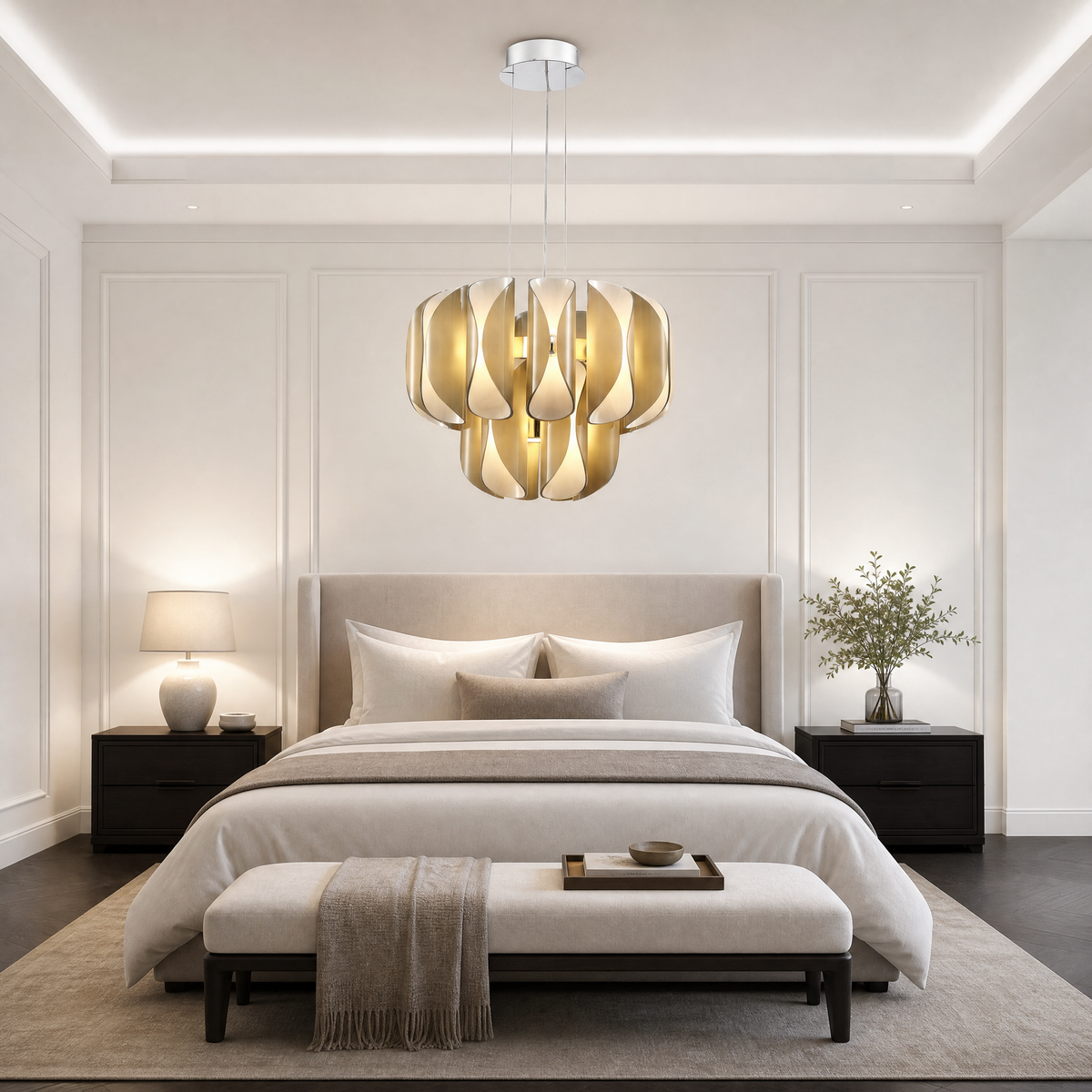 Helena Modern Chrome Chandelier 24" - view 6