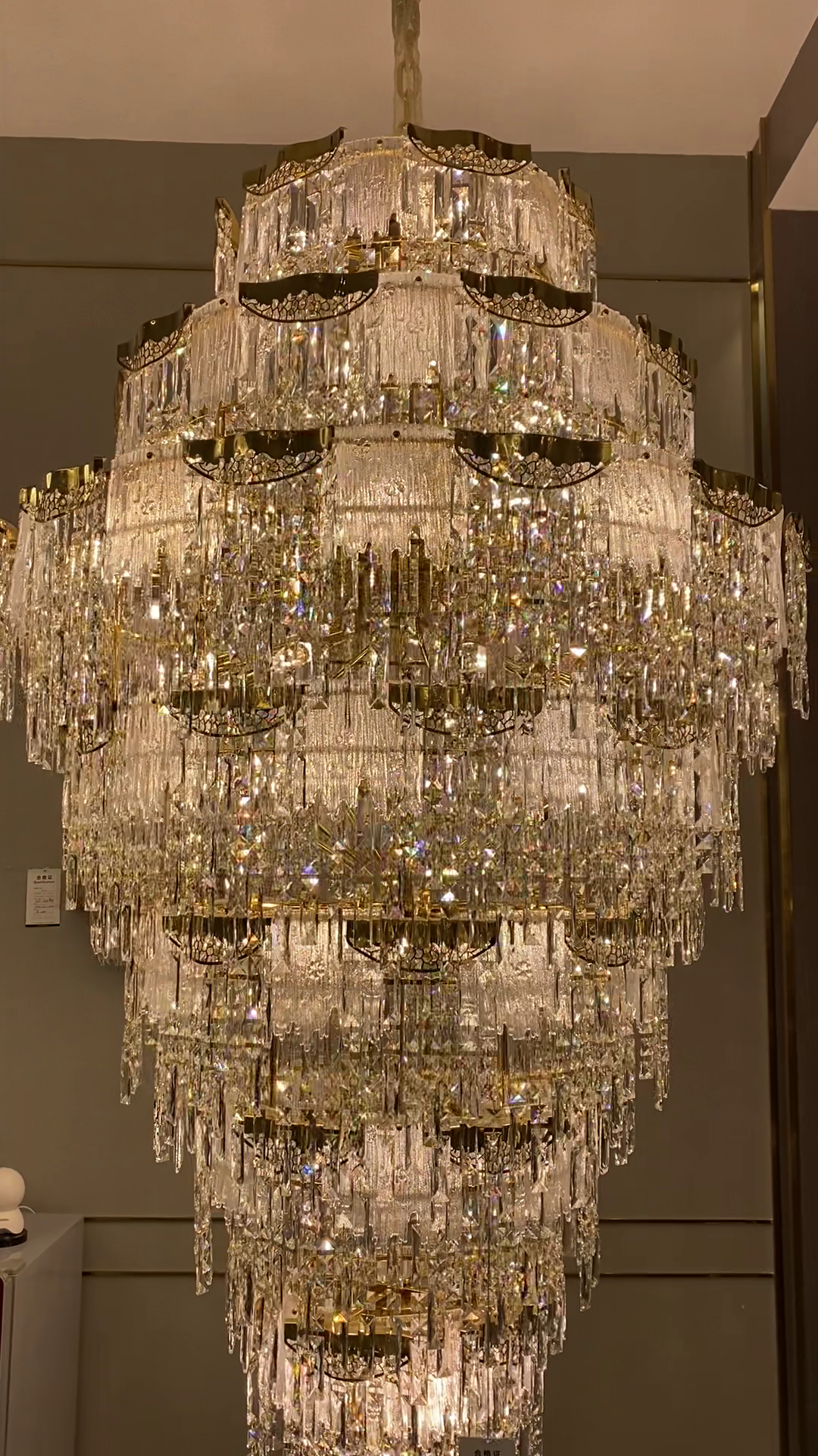 Luxury Extra Large Multi-tier Meilting Ice Crystal Chandelier for Staircase/Foyer/Entryway/Hotel - view 6