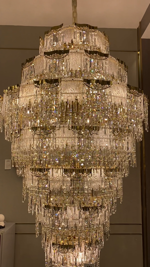 Luxury Extra Large Multi-tier Meilting Ice Crystal Chandelier for Staircase/Foyer/Entryway/Hotel - view 6