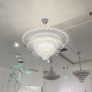 Flower Blossom Art Glass Chandelier for Living Room/Bedroom - view 3