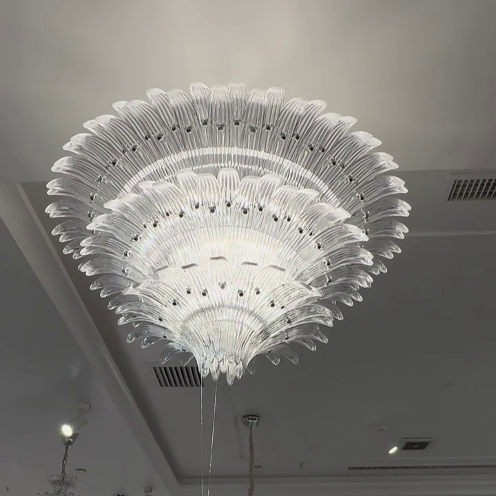 Flower Blossom Art Glass Chandelier for Living Room/Bedroom - view 4