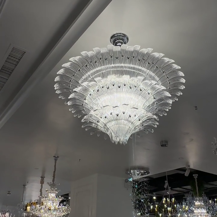Flower Blossom Art Glass Chandelier for Living Room/Bedroom - view 2