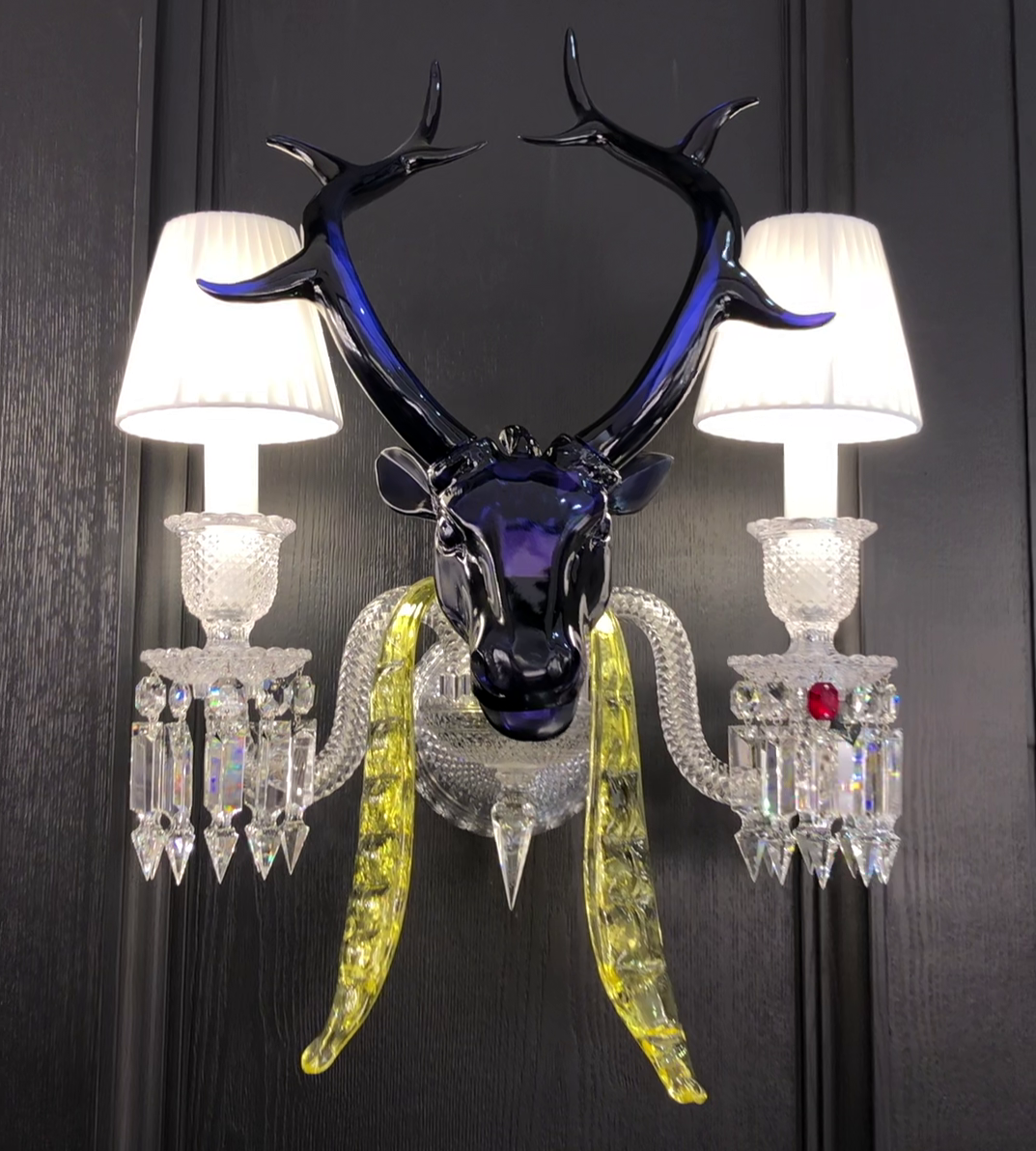 Traditional Colorful Candle Branch Blue Deer Crystal Chandelier for Living Room/Dining Room - view 10