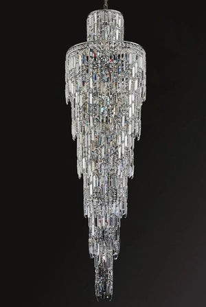 Luxury Large Crystal Chandelier For Hight Ceiling Living Room Long Staircase Light Fixture - view 8