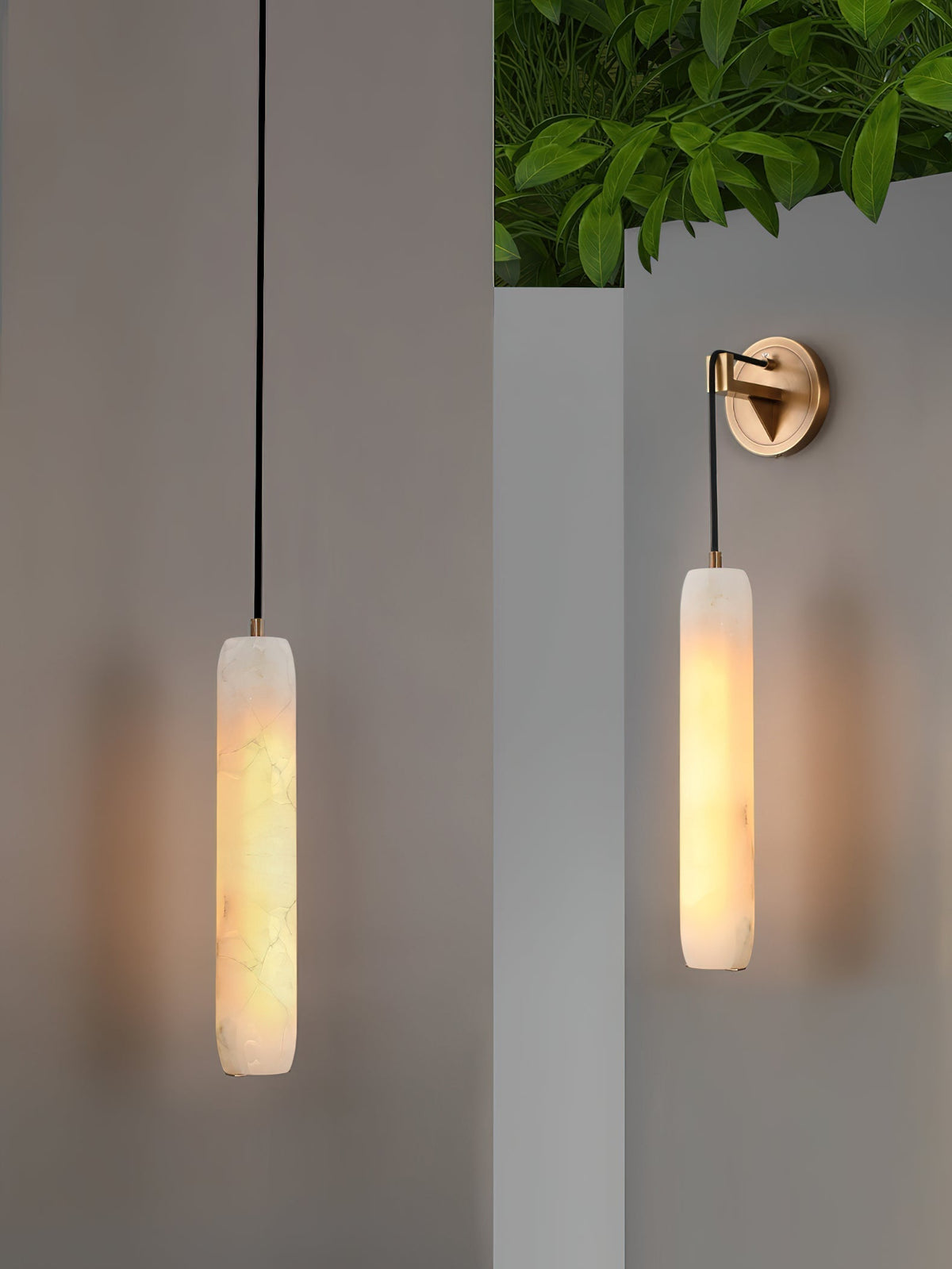 Wrenna Alabaster Flute Wall Lamp, wall sconce - view 12