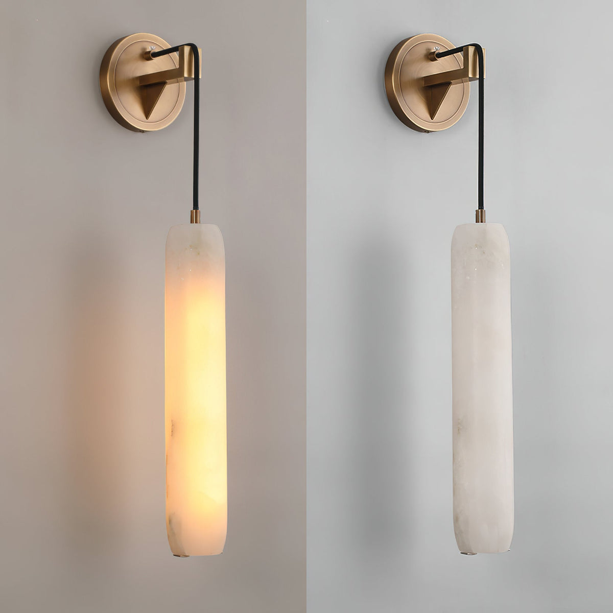 Wrenna Alabaster Flute Wall Lamp, wall sconce - view 18