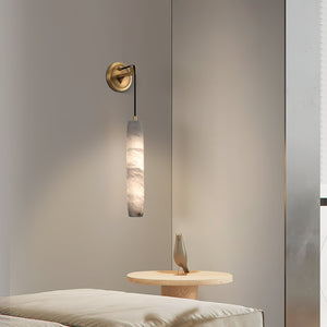 Wrenna Alabaster Flute Wall Lamp, wall sconce - view 6