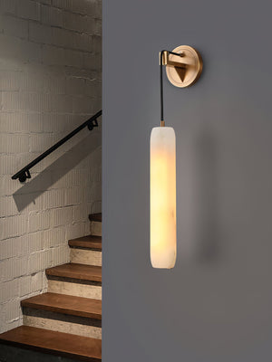 Wrenna Alabaster Flute Wall Lamp, wall sconce - view 9