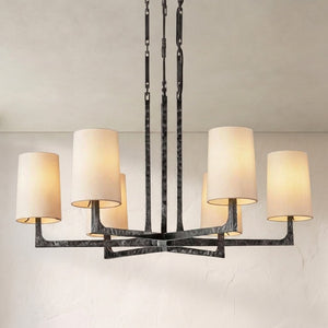 Wright Simplicity Forged Round Chandelier 36"