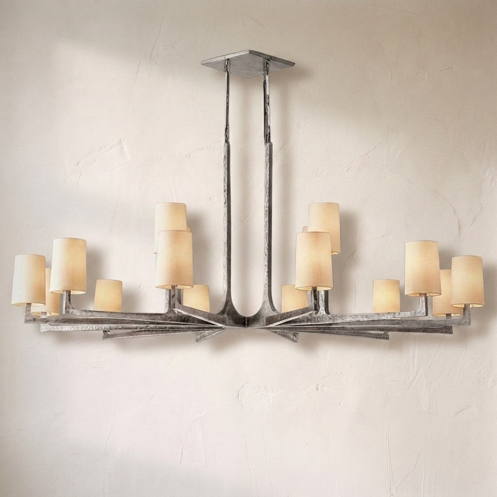Wright Simplicity Forged Round Chandelier 60" - view 5