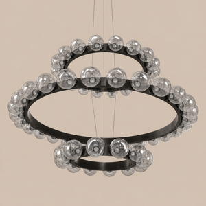 Ellison Bubbles 3-Tier Nested Glass Chandelier, three-tier - view 2