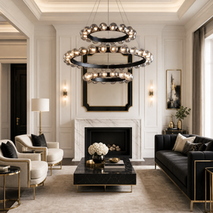 Ellison Bubbles 3-Tier Nested Glass Chandelier, three-tier - view 4