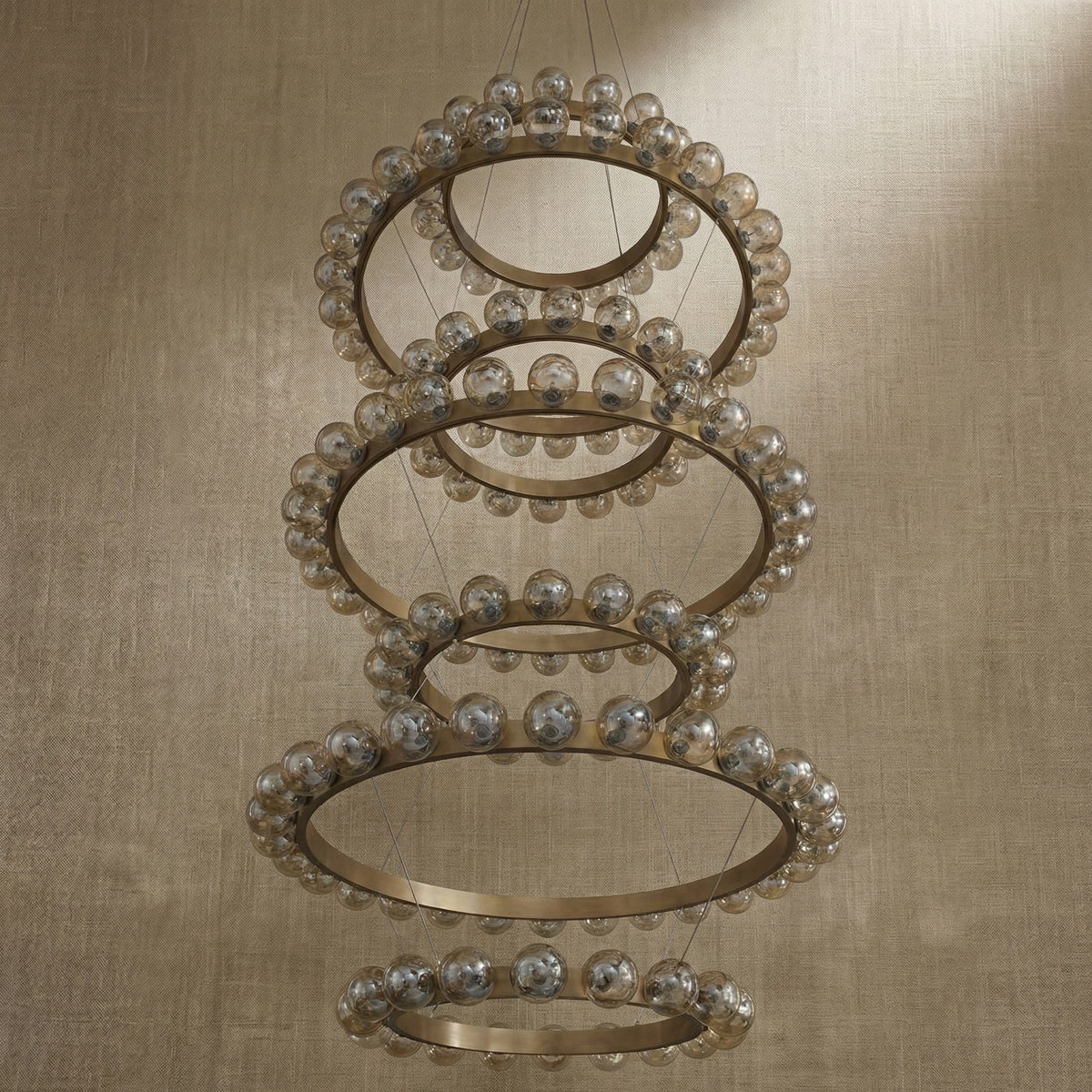 Ellison Glass Bubble Tiered Ring Chandelier - view 2