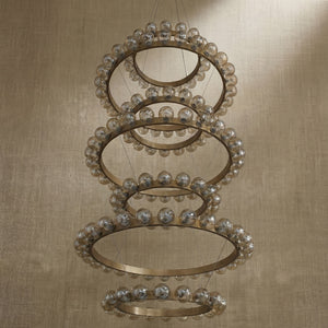 Ellison Glass Bubble Tiered Ring Chandelier - view 2