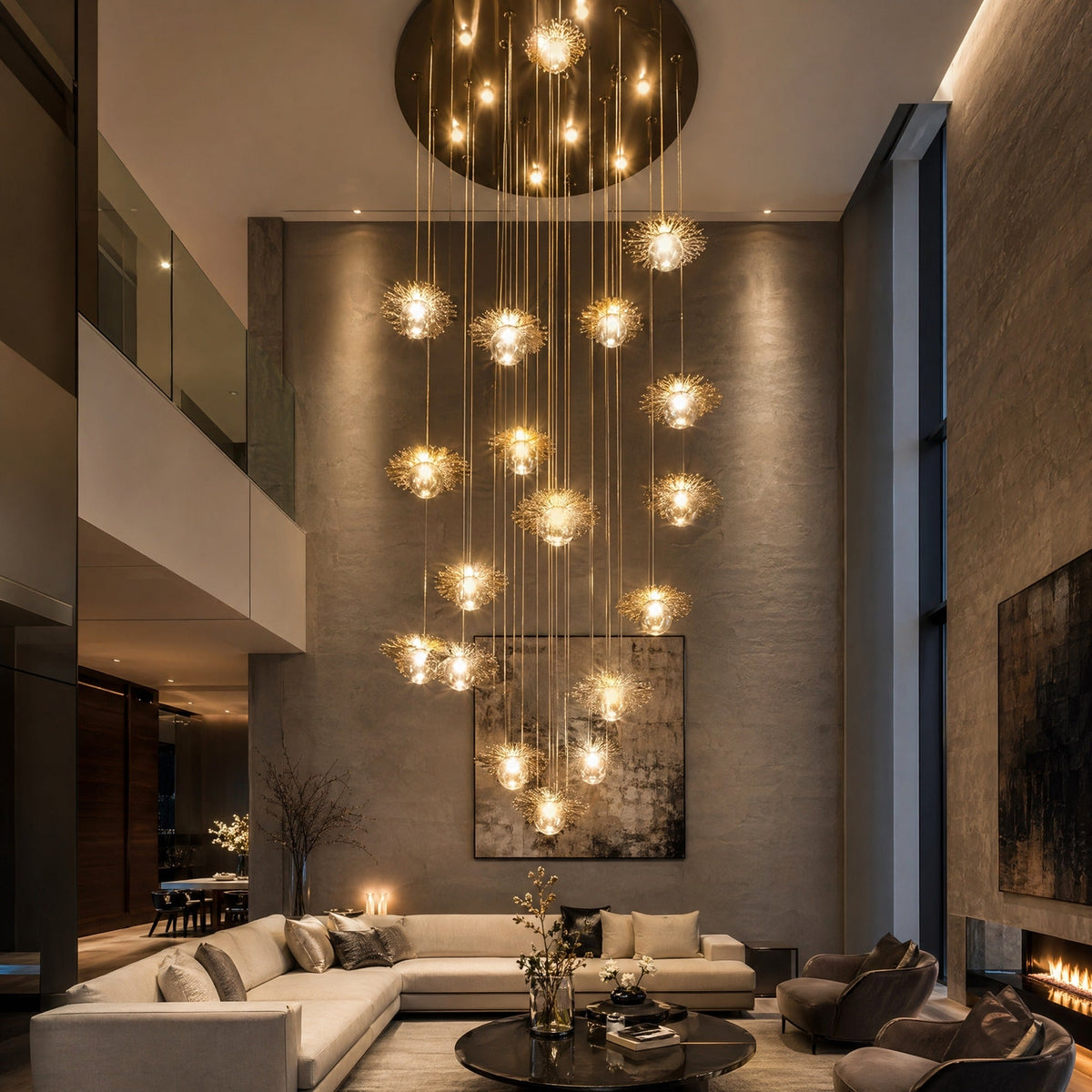 Ellison Bubbles Grand Glass Chandelier - view 2