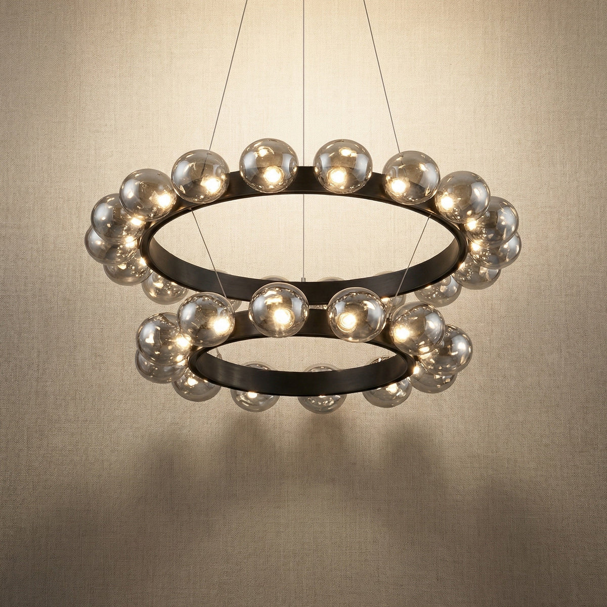 Ellison Bubbles Nested Glass Chandelier 31"