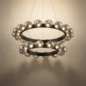 Ellison Bubbles Nested Glass Chandelier 31"