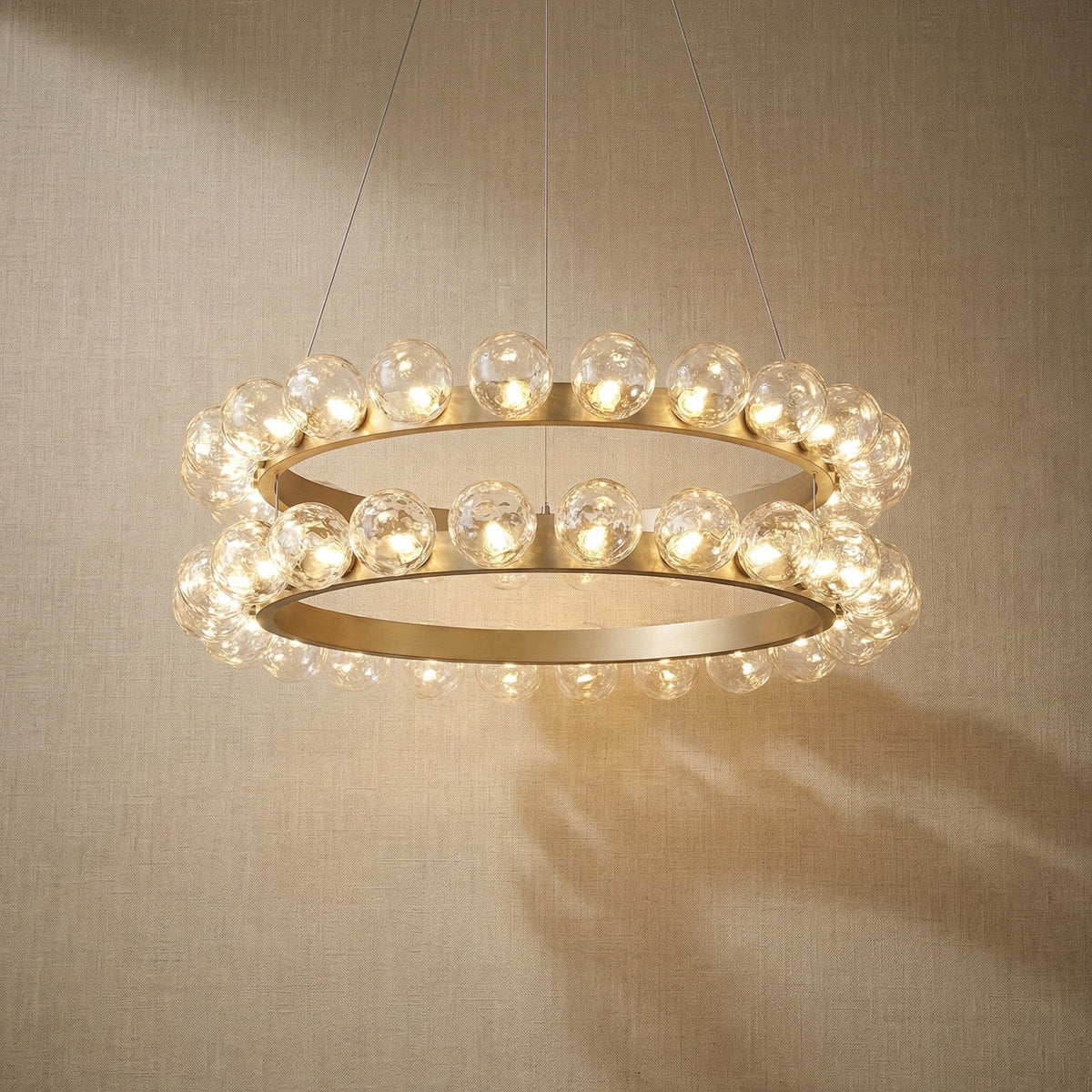 Ellison Bubbles Nested Glass Chandelier 39"