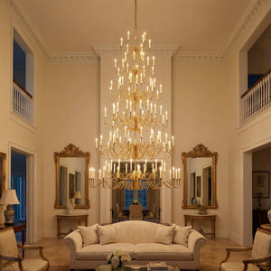 Ashford Cascading Large Handmade Glass Chandelier 63" - view 2