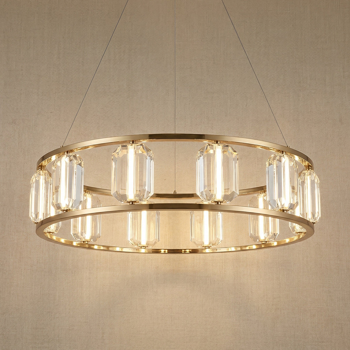 Arcus Contemporary Crystal Chandelier