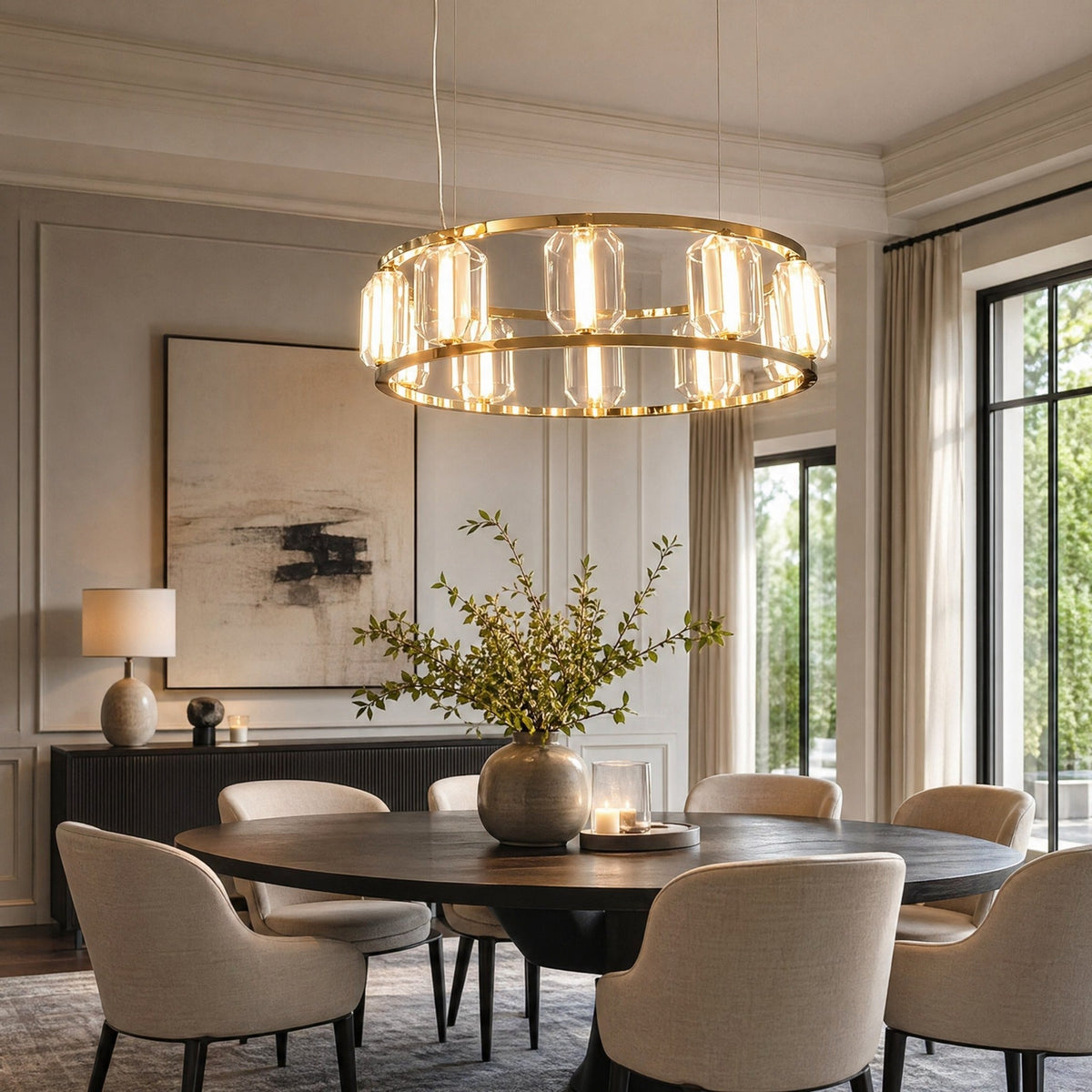 Arcus Contemporary Crystal Chandelier - view 14