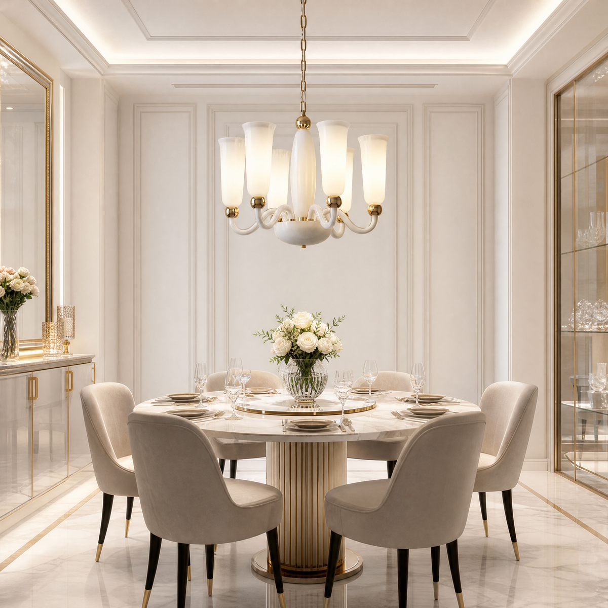 Cristallo Modern Glass Pendant Light 24" - view 4