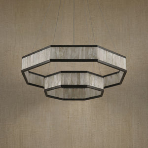 Natural Stone Pendant Light in a living room