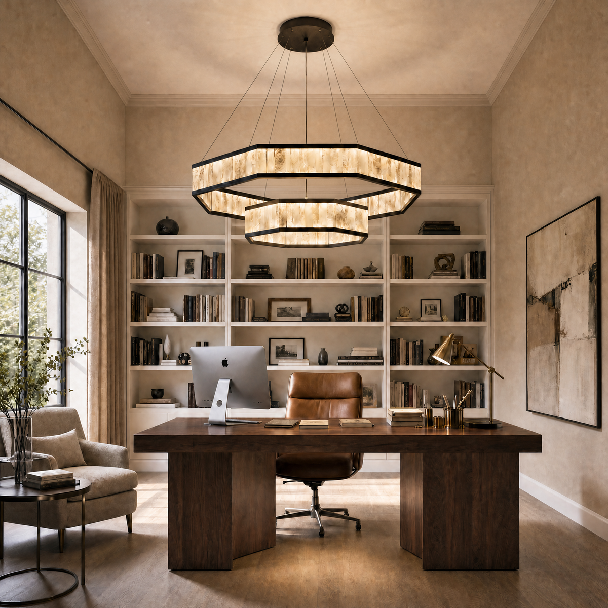 Crystara Modern Moroccan Stone Chandelier - view 8